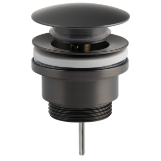 Umývadlová výpusť 5/4“, click-clack, veľká zátka, 10-55mm, gun metal CV1002GM