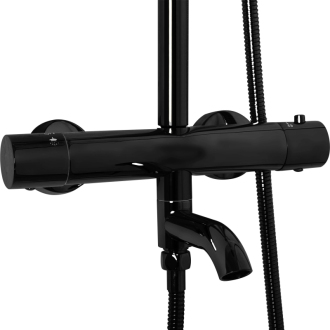 REA Lungo Sprchová sada s termostatom Black Metallic REA-P8763