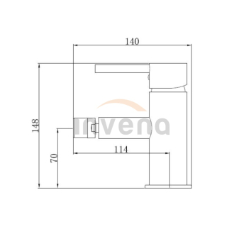 Invena DAFNI BB-88-001-C Bidetová batéria, chróm