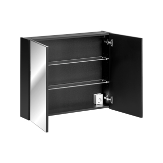 Comad SANTA FE BLACK 84-80-A-2D Zrkadlová skrinka 80 cm