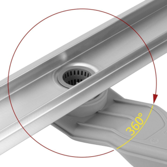 REA Odtokový žľab Neox Superflow, brúsený nikel 90 REA-G2708