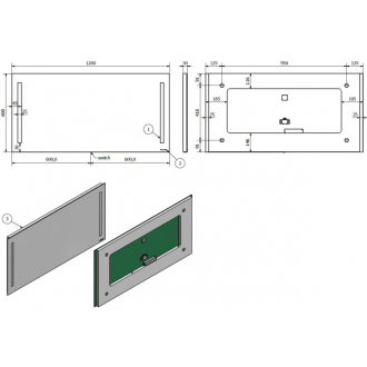 LABE obdĺžnikové zrkadlo s LED osvetlením V 600 × Š 1200 mm ZRLABE6012