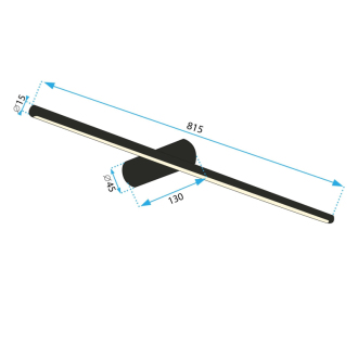 REA Nástenné svietidlo LED 80cm zlatá OSW-02436