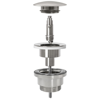 REA Sifón Click-clack INOX brúsený nikel REA-A4400