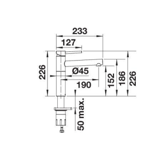 Blanco ALTA II batéria PVD Steel 527529