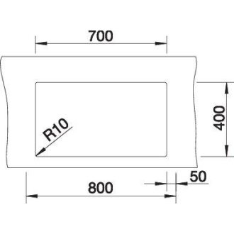 Blanco CLARON 700-U drez pod dosku DURINOX DarkSteel 527835
