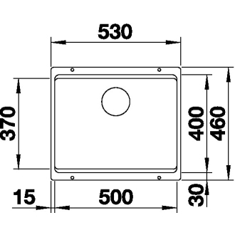 Blanco ETAGON 500-U bez odtokovej sady drez pod dosku, biela silgranit 527759