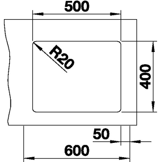 Blanco ETAGON 500-U bez odtokovej sady drez pod dosku, tartufo silgranit 527761