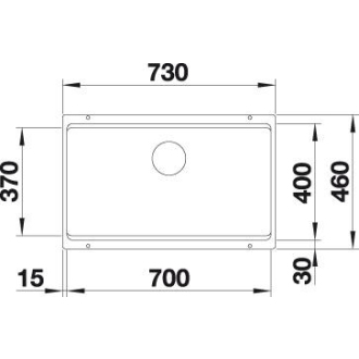 Blanco ETAGON 700-U bez odtokovej sady drez pod dosku, antracit silgranit 527765