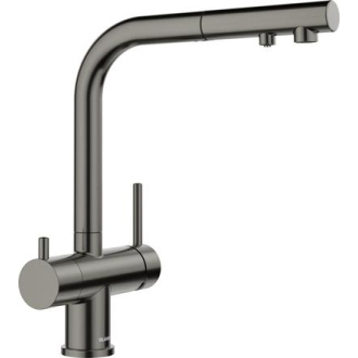 Blanco FONTAS-S II - batéria na filtrovanú a úžitkovú vodu Satin Dark Steel 527737