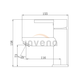 Invena DAFNI BU-88-004-C Umývadlová batéria, čierna