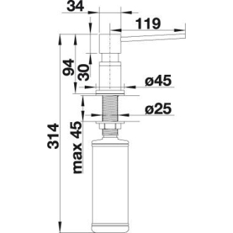 Blanco LATO dávkovač saponátu Satin Platinum 527721
