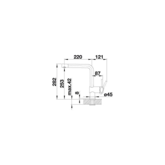 Blanco LINUS batéria Satin Platinum 527698