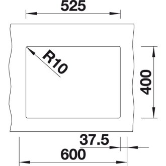 Blanco SUBLINE 340/160-U drez pod dosku, bez odtokovej sady tartufo silgranit 527817