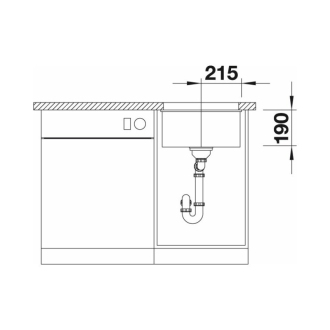 Blanco SUBLINE 400-U, drez pod dosku, bez odtokovej sady biela soft silgranit 527788