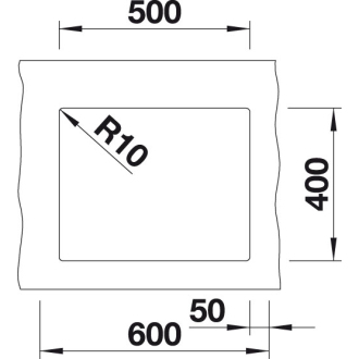 Blanco SUBLINE 500-U, drez pod dosku, bez odtokovej sady biela silgranit 527799