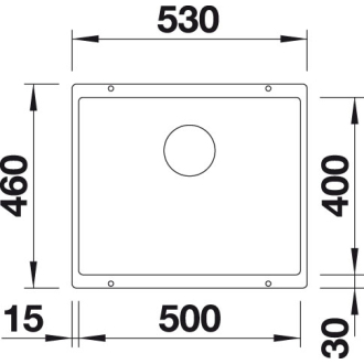 Blanco SUBLINE 500-U, drez pod dosku, bez odtokovej sady biela soft silgranit 527796