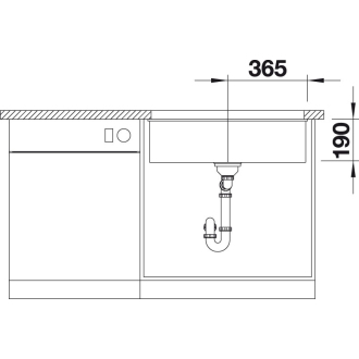Blanco SUBLINE 700-U, drez pod dosku, bez odtokovej sady biela soft silgranit 527804