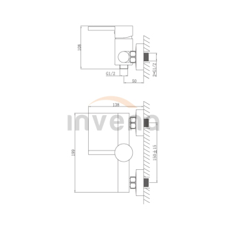 Invena DAFNI BN-88-004-C Sprchová batéria, čierna