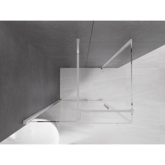 Mexen Velar výsuvná sprchová kabína 110 x 85 cm, transparentná, chróm - 871-110-085-01-01