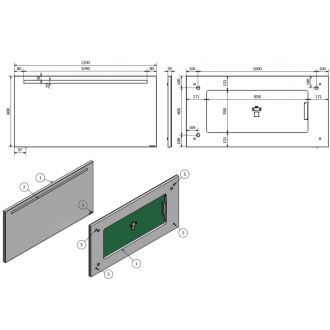 BEROUNKA obdĺžnikové zrkadlo s LED osvetlením V 600 × Š 1000 mm ZRBERO6010