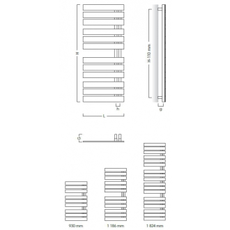 radiátor NAMELESS, 400 x 1610 mm, C35 white silk RADNAM401635