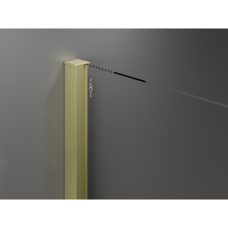 Mexen Velar vysúvací sprchovací kút 90x85, transp., brúsené zlato 871-090-085-01-55