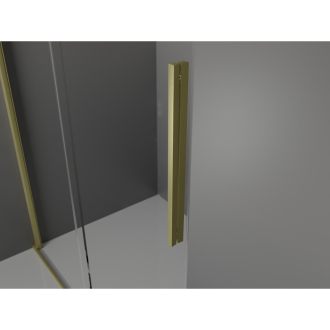 Mexen Velar výsuvný sprchovací kút 160x90 cm, transparent, brúsené zlato 871-160-090-01-55