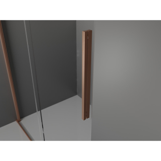 Mexen Velar sprchovací kút 140x80 cm, transparent, kartáčovaná meď 871-140-080-01-65