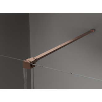 Mexen Velar sprchovací kút 140x80 cm, transparent, kartáčovaná meď 871-140-080-01-65