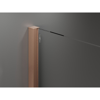 Mexen Velar sprchovací kút 140x80 cm, transparent, kartáčovaná meď 871-140-080-01-65