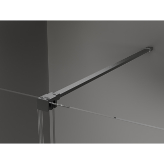 Mexen Velar sprchovací kút 90x85 cm, priehľadná, šedá kartáčovaná 871-090-085-01-66