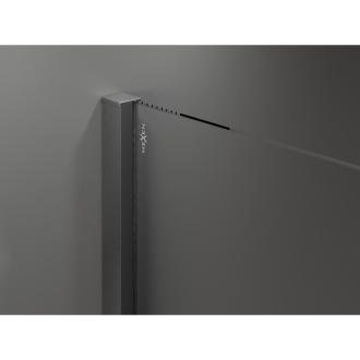 Mexen Velar sprchovací kút 90x85 cm, priehľadná, šedá kartáčovaná 871-090-085-01-66