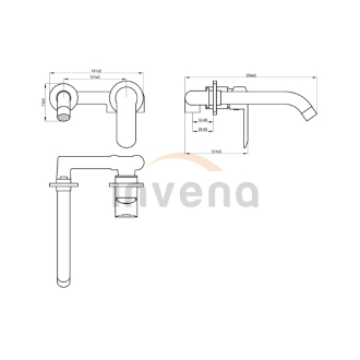 Invena SIROS BP-90-U04-A Podomietková umývadlová batéria, čierna