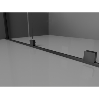 Mexen Velar výsuvná sprchová kabína 130 x 75 cm, priehľadná, čierna - 871-130-075-01-70