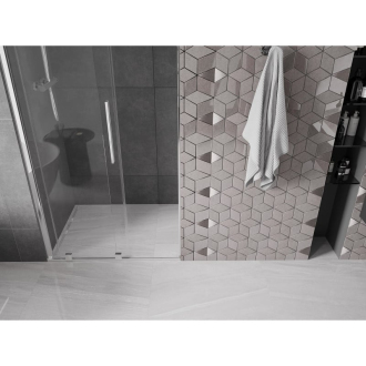 Mexen Velar posuvné sprchové dvere 110 cm, transparentné, chróm - 871-110-000-01-01