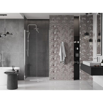 Mexen Velar posuvné sprchové dvere 120 cm, transparentné, chróm - 871-120-000-01-01