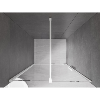 Mexen Velar posuvné sprchové dvere 110 cm, transparentné, biele - 871-110-000-01-20