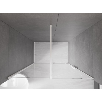 Mexen Velar posuvné sprchové dvere 150 cm, transparentné, biele - 871-150-000-01-20