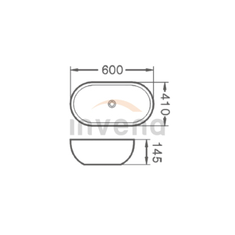 Invena TEJA CE-09-001-C Umývadlo na dosku 60 cm