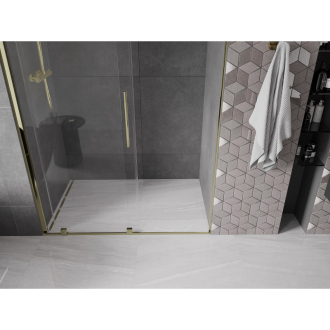 Mexen Velar posuvné sprchové dvere 150 cm, priehľadné, zlaté - 871-150-000-01-50