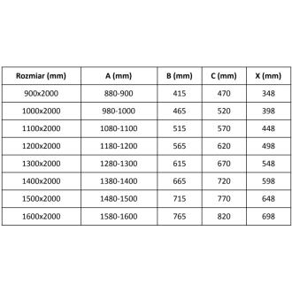 Mexen Velar posuvné sprchové dvere 150 cm, priehľadné, zlaté - 871-150-000-01-50