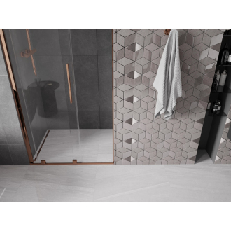 Mexen Velar posuvné sprchové dvere 90 cm, transparentné, ružové zlato - 871-090-000-01-60