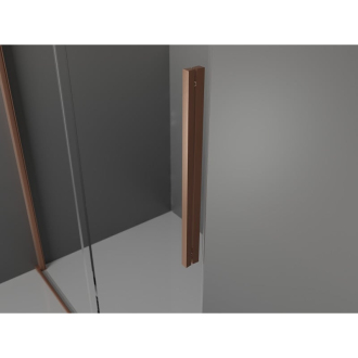Mexen Velar posuvné sprchové dvere 120 cm, transparentné, brúsená meď - 871-120-000-01-65