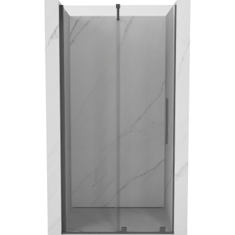 Mexen Velar posuvné sprchové dvere 120 cm, transparent, šedá kartáčovaný 871-120-000-01-66