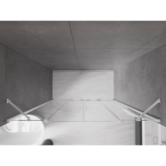 Mexen Velar Duo posuvné sprchové dvere 200 cm, transparentné, chróm - 871-200-000-02-01