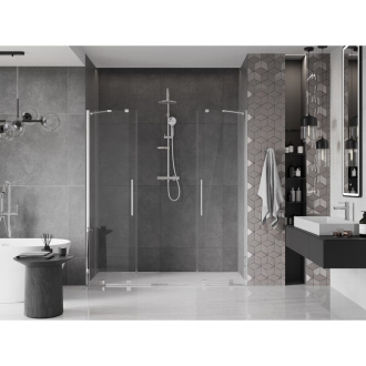 Mexen Velar Duo posuvné sprchové dvere 200 cm, transparentné, chróm - 871-200-000-02-01