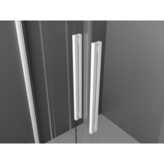 Mexen Velar Duo posuvné sprchové dvere 150 cm, priehľadné, biele - 871-150-000-02-20