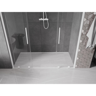 Mexen Velar Duo posuvné sprchové dvere 200 cm, transparentné, biele - 871-200-000-02-20