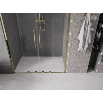 Mexen Velar Duo posuvné sprchové dvere 150 cm, priehľadné, zlaté - 871-150-000-02-50